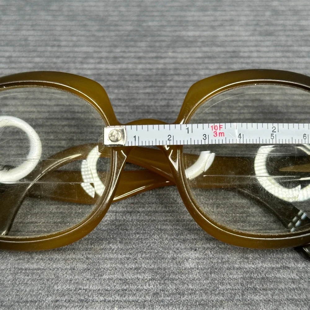 Vintage Y2K Austria Oversized Amber Green Gradient Eyeglasses 404 Retro Frames